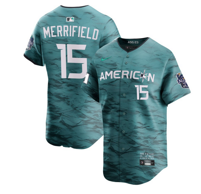 Men's Toronto Blue Jays #15 Whit Merrifield Teal 2023 All-star Cool Base Stitched Jersey